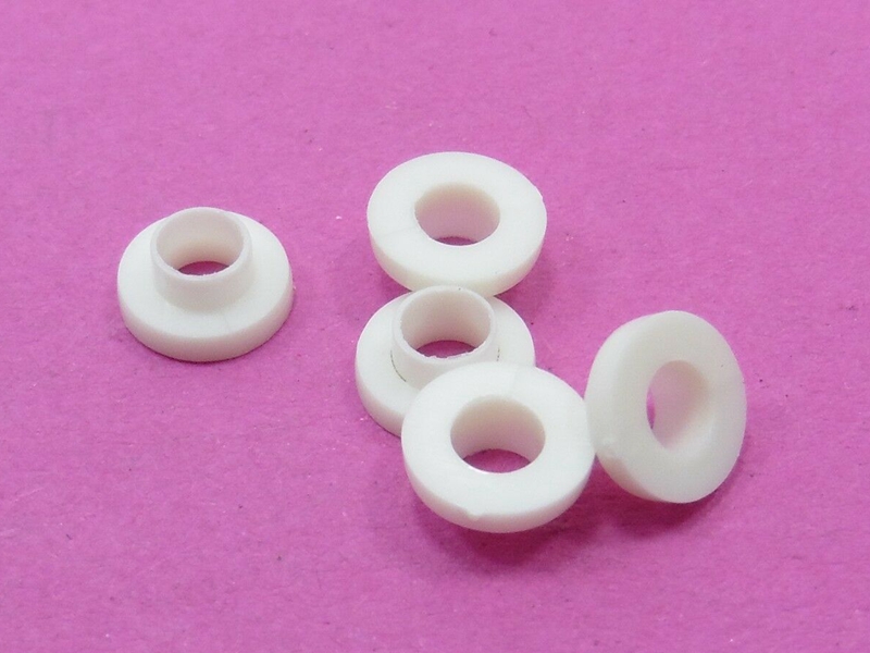 White TO-220 High Temperature Transistor Insulation Ring Bushing Plastic Washer